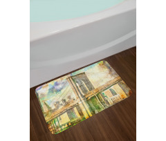 New York Brush Strokes Bath Mat