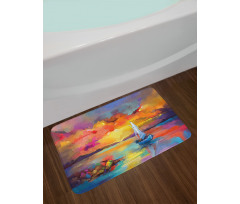 Impressionist Seascape Bath Mat