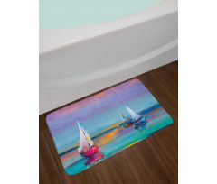 Modern Art Boat Sail Bath Mat