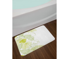 Monstera Leaf and Nature Bath Mat