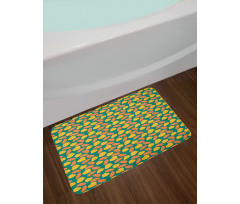 Autumn Season Cartoon Bath Mat