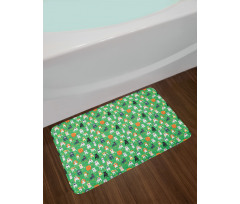 Various Species Paw Print Bath Mat