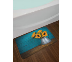 Flowers in Antique Vase Bath Mat