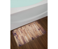 Aged Planks Pattern Bath Mat