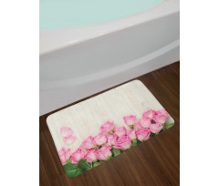 Blooming Rose Bouquet Bath Mat