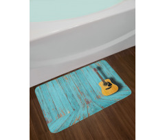 Guitar and Vintage Wall Bath Mat