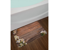 White Bloom Arrangement Bath Mat