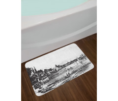 Vintage Cityscape of Istria Bath Mat