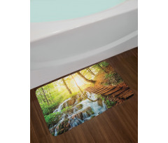 Deep Forest with Stream Bath Mat