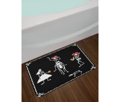 Spooky Wedding Art Bath Mat