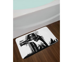 Dancing with Death Shadow Bath Mat