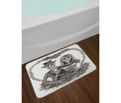 Spooky Valentines Marriage Bath Mat