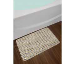 Grunge Sugar Skulls Bath Mat