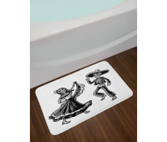 Day of the Dead Dancing Bath Mat