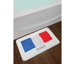 Simplistic Watercolor Flag Bath Mat