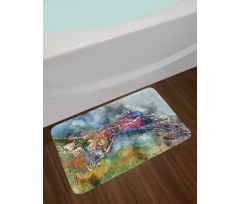 Aerial Village Bath Mat