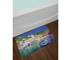 Panoramic Italian Village Bath Mat