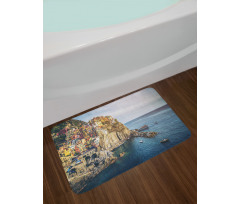 Manarola Village Panorama Bath Mat