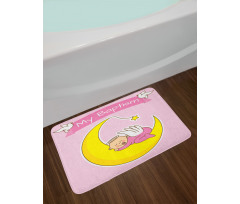 Moon Baby Girl Sleeping Bath Mat