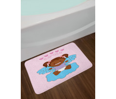 Child Flying on Clouds Bath Mat