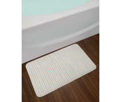 Floral Motif with Leaves Bath Mat