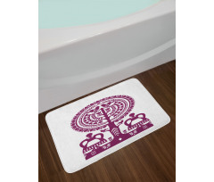 Polish Kurpie Papercuts Bath Mat