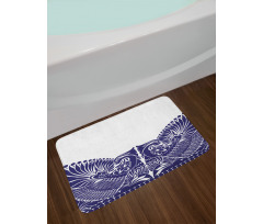 Polish Flourish Bird Print Bath Mat