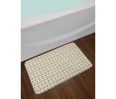 Floral Swedish Dala Horse Bath Mat