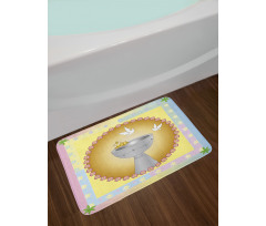 Leaves Stars Pigeons Bath Mat