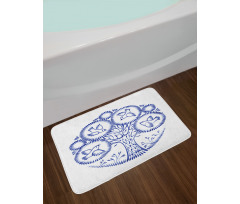 Birds in Botany Circles Bath Mat