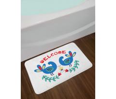 Ornamental Welcome Bath Mat