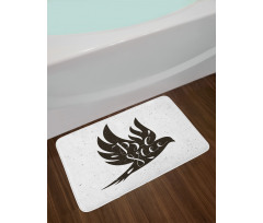 Be Free Text on Flying Bird Bath Mat