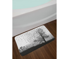 Murder of Crows on Tree Bath Mat