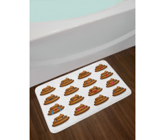 Facial Expressions Bath Mat