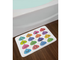 Happy Colorful Kawaii Bath Mat