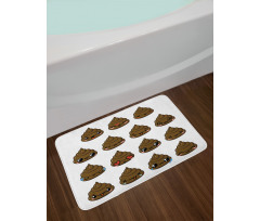 Turd Pattern Bath Mat