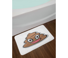 Smiling Face Turd Doodle Bath Mat