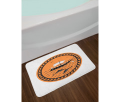 Greek Ship on Waves Bath Mat