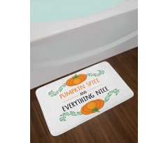 Pumpkin Drawings Bath Mat