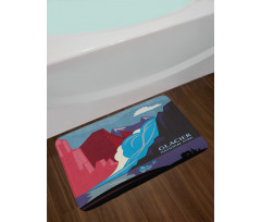 Abstract Mountains and River Bath Mat