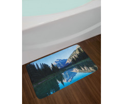 Mountain Reflection on Lake Bath Mat