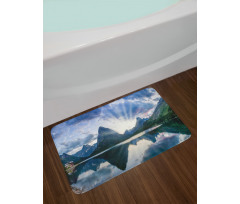 Swiftcurrent Lake Panorama Bath Mat