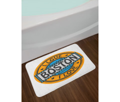 Stamp Style Retro Bath Mat