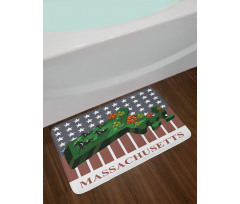 State Map Old Glory Bath Mat