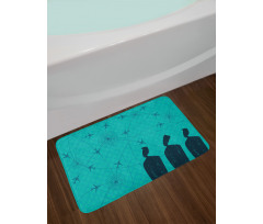 Men Look Flight Paths Bath Mat