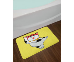 Sporty Maneki Neko Bath Mat