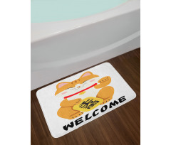 Nice Cat Doodle Bath Mat