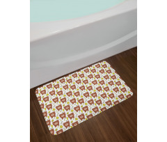 Bear and Leaves Bath Mat