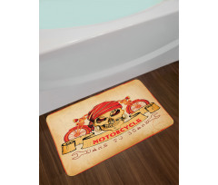 Spooky Racer Motorcycle Bath Mat