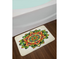 Floral Medallion Ornate Bath Mat